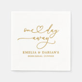 1日のリハ遠くにーサ結婚ルディナーナプキンス スタンダードカクテルナプキン (正面)