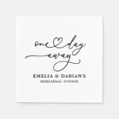 1日のリハ遠くにーサ結婚ルディナーナプキンス スタンダードカクテルナプキン (正面)