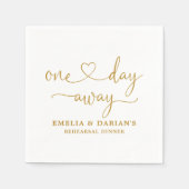 1日のリハ遠くにーサ結婚ルディナーナプキンス スタンダードカクテルナプキン (正面)