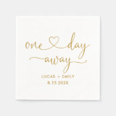 1日のリハ遠くにーサ結婚ルディナーナプキンス スタンダードカクテルナプキン (正面)