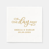 1日のリハ遠くにーサ結婚ルディナーナプキンス スタンダードカクテルナプキン (正面)