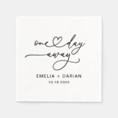 1日のリハ遠くにーサ結婚ルディナーナプキンス スタンダードカクテルナプキン (正面)