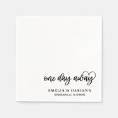 1日のリハ遠くにーサ結婚ルディナーナプキンス スタンダードカクテルナプキン (正面)