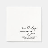 1日のリハ遠くにーサ結婚ルディナーナプキンス スタンダードカクテルナプキン (正面)