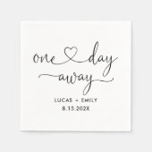 1日のリハ遠くにーサ結婚ルディナーナプキンス スタンダードカクテルナプキン (正面)