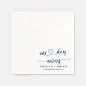 1日のリハ遠くにーサ結婚ルディナーナプキンス スタンダードカクテルナプキン (正面)