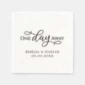 1日のリハ遠くにーサ結婚ルディナーナプキンス スタンダードカクテルナプキン (正面)