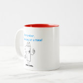 1日の一度に-オウム ツートーンマグカップ (正面左)