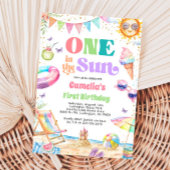 1日の夏の最初の誕生日ビーチパーティー 招待状