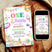 1日の夏の最初の誕生日ビーチパーティー 招待状