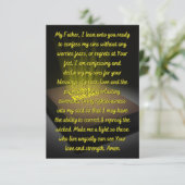 1日の悔い改めの祈りの言葉フラットグリーティングカード2 カード (スタンド正面)