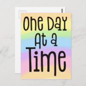 1日の時間でレインボーやる気を起こさせるカラー引用文 ポストカード (正面/裏面)