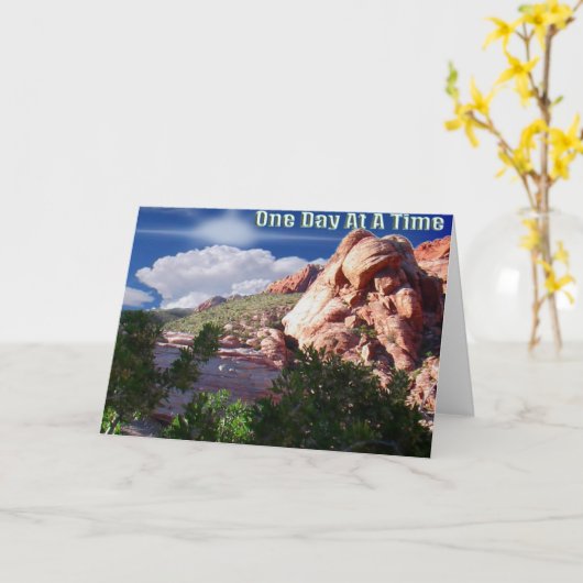 1日の時間のグリーティングカード カード (黄色い花)