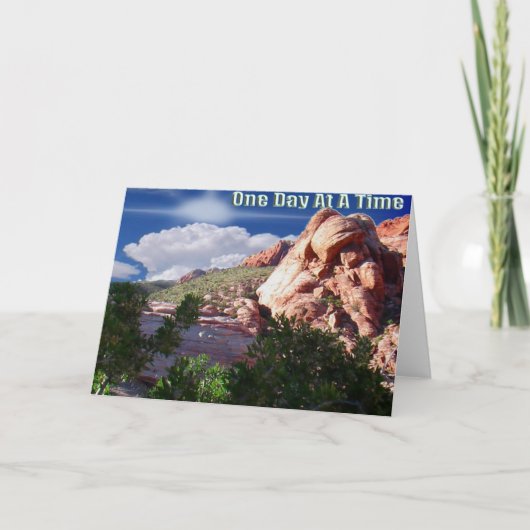 1日の時間のグリーティングカード カード (正面)