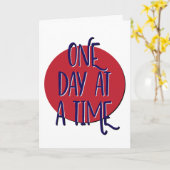 1日の時間の回復スローガン記念日 カード (黄色い花)