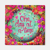 1日の時間フローラインスピレーションフローラトレンディー マグネット (正面)