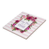 1日の時間フローラフレーム引用文 タイル (側面)