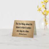 1日の時間引用文ノートカード カード (黄色い花)