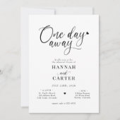 1日の書遠くに道結婚のリハーサルディナー 招待状 (正面)