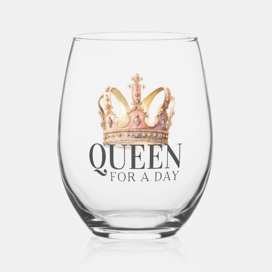 1日の王王室の妃 ステムなしワイングラス (正面)