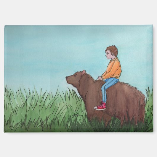 1日の良い日：マグネット3.5インチx2.5インチ マグネット (正面)