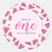 1日の誕生日にメロンを1つ ラウンドシール (正面)