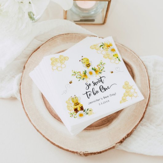 1日の誕生日のミツバチの日 スタンダードカクテルナプキン