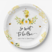 1日の誕生日のミツバチの日 ペーパープレート (正面)