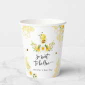 1日の誕生日のミツバチの日 紙コップ (裏面)