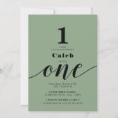 1日の誕生日の写真すべての色のミニマルパーティー 招待状 (正面)