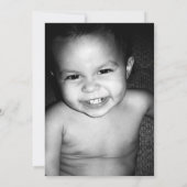 1日の誕生日の写真すべての色のミニマルパーティー 招待状 (裏面)