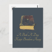 1日の退屈保な本遠くに ポストカード (正面/裏面)