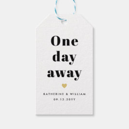 1日の遠くに金ゴールドハート結婚のリハーサル ギフトタグ