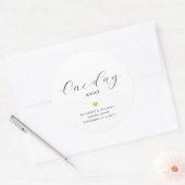 1日の金ゴールド遠くにハートリハーサル夕食の好意 ラウンドシール (封筒)