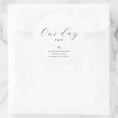 1日の金ゴールド遠くにハートリハーサル夕食の好意 ラウンドシール (バッグ)