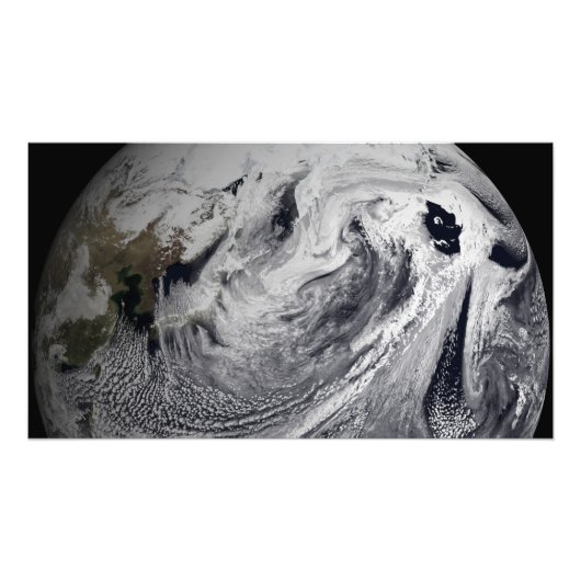 1日の雲のシミュレーシ独身のョン4 フォトプリント            (正面)