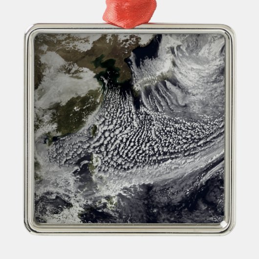 1日の雲のシミュレーシ独身のョン4 メタルオーナメント (正面)