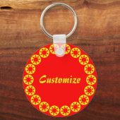 1日の18時間テンプレートv1 キーホルダー (正面)