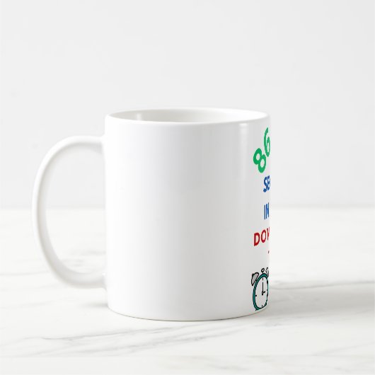 1日は86,400秒 コーヒーマグ コーヒーマグカップ (左)