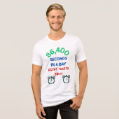 1日は86,400秒 Tシャツ (正面全面)