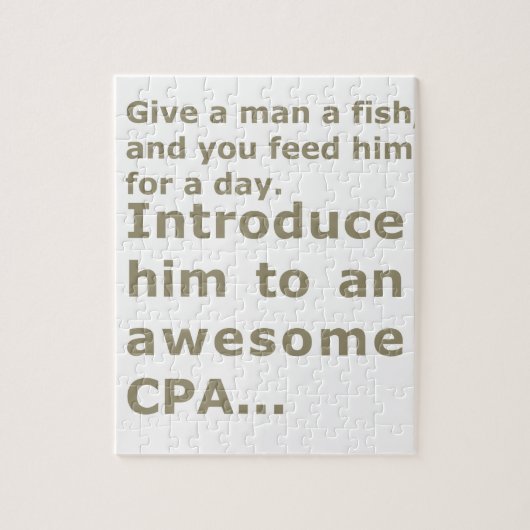 1日または素晴らしいCPAのための魚 ジグソーパズル (縦)