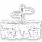 1日または1日 – ステッやる気を起こさせるカー シール (正面)