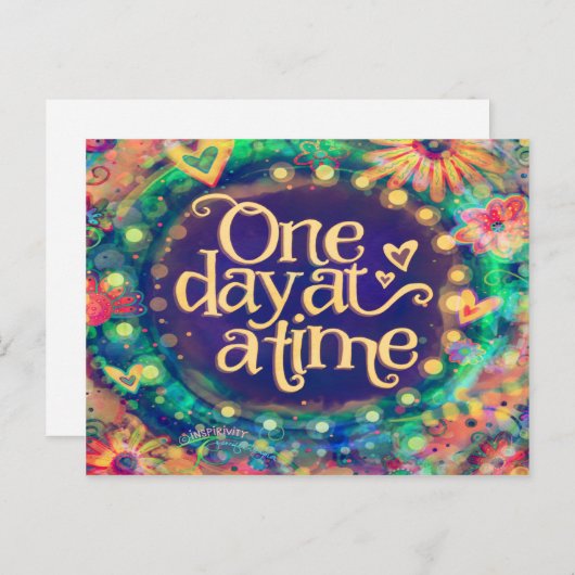 「1日を一度に」インスピレーション ポストカード (正面/裏面)