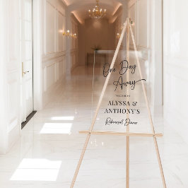 1日を切ったリハーサルディナー スクリプト風ウェルカムサイン アクリルサイン