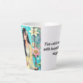 1日を明るくする愛のカップ カフェラテマグ (正面)