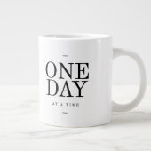 1日インスパイアの汚れ引用文ホワイトブラック ジャンボコーヒーマグカップ (右)