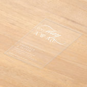 1日エレガントのリハ結婚ーサルディナー アクリル招待状 (レイダウン)