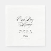 1日エレガントのリハ結婚ーサルディナー スタンダードランチョンナプキン (正面)