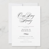 1日エレガントのリハ結婚ーサルディナー 招待状 (正面)