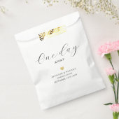 1日エレガントの金ゴールド遠くにハートリハーサルディナー フェイバーバッグ (封をした状態)